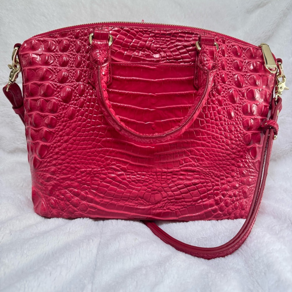 Brahmin Duxbury Satchel Bag Pink/Coral - Picture 3 of 17
